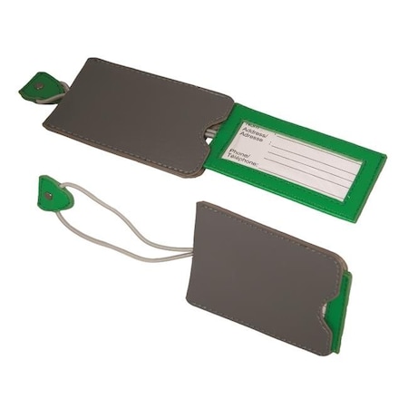 Debco Debco LT8861 Perth Jet Privacy Luggage Tag - Green / Grey  - 12 Pack LT8861